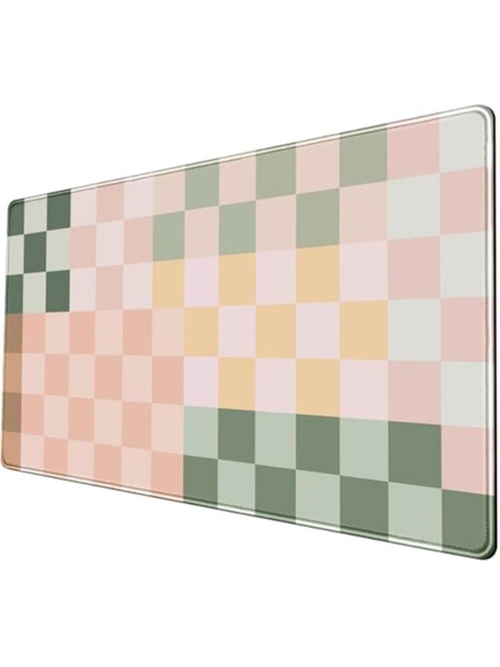 Checkered Desk Mat Cute Pink Pastel XXL Large Mouse Pad Aesthetic Boho Desk Pad